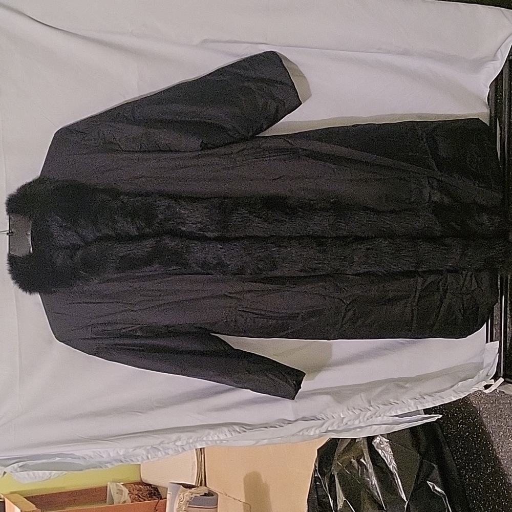 Beaver fur lined coat